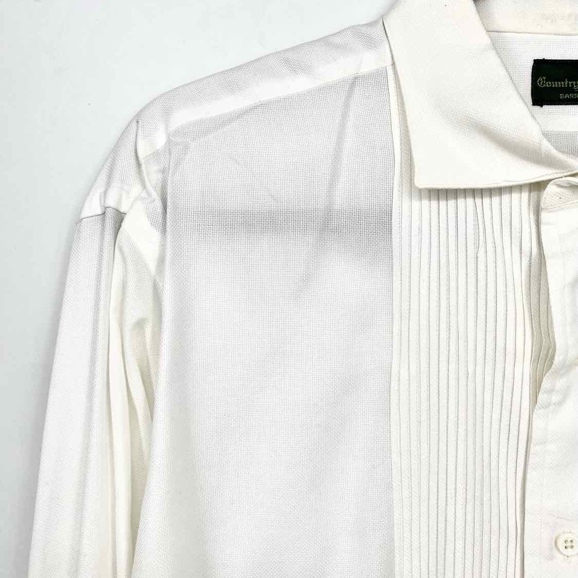 COUNTRY GENTLEMAN Men's White Button Down Size L Long Sleeve Shirt