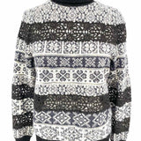 Chanel Women's Black & White Size 36/S Mock Neck Mohair Blend Knit Sweater