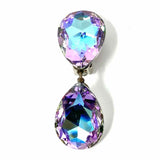 Blue/Purple Teardrop 2" Dangle Clip-ons