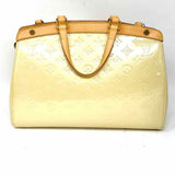 LOUIS VUITTON 2012 Brea MM Cream Monogram Vernis Leather Shoulder Bag Satchel