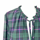 J Crew Women's Green Size S Long Sleeve Plaid Dress