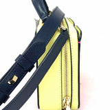 Kate Spade Vanity Pink Yellow Top Handle Color Block Saffiano Leather Crossbody