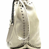 Saint Laurent 2019 Star Teddy Off White Bucket Studded Leather Shoulder Bag