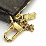 LOUIS VUITTON 2016 Mini Pochette Accessoires Coated Canvas Brown Monogram Clutch