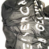 Givenchy Wool Silk Black White Square 54" Logo Made in Italy Scarf