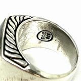 DAVID YURMAN Exotic Signet Signet sz 7.5 925 Sterling Silver Picasso Jasper Ring