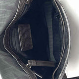 TUMI Brown Flap Pebbled Leather Messenger Bag
