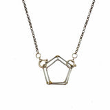 Handmade .925 Sterling Pendant 25.75" Geometric Necklace