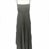 ALLSAINTS Women's Dark Gray Size S Asymmetrical Pleated Dress