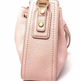 Marc Jacobs Light Pink Crossbody Pebbled Leather Bucket Bag
