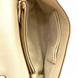 Tory Burch Kira Beige Flap Quilted Leather Shoulder Bag