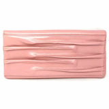 Nordstrom Pink Flap Ruched Leather Clutch