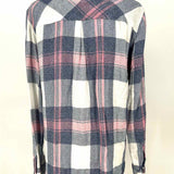 Rails Women's Blue White Size S Button Down Plaid Long Sleeve