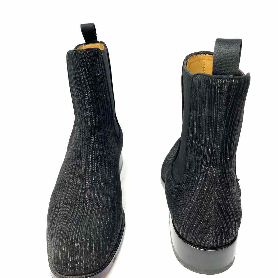 Christian Louboutin Samson Men's Black Shoe Size 40.5/7.5 Chelsea Boots