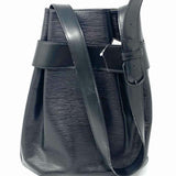LOUIS VUITTON Sac De Paul GM Black Shoulder Epi Leather Bucket Bag