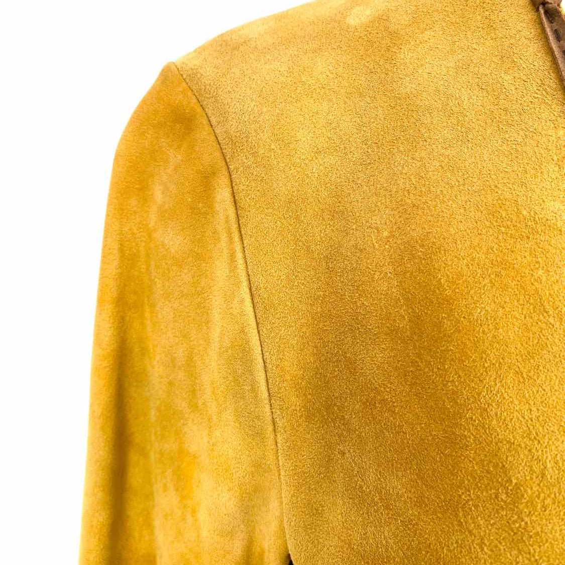 Nigel Preston & Knight Women's Beige Size M Leather Suede Embossed Jacket