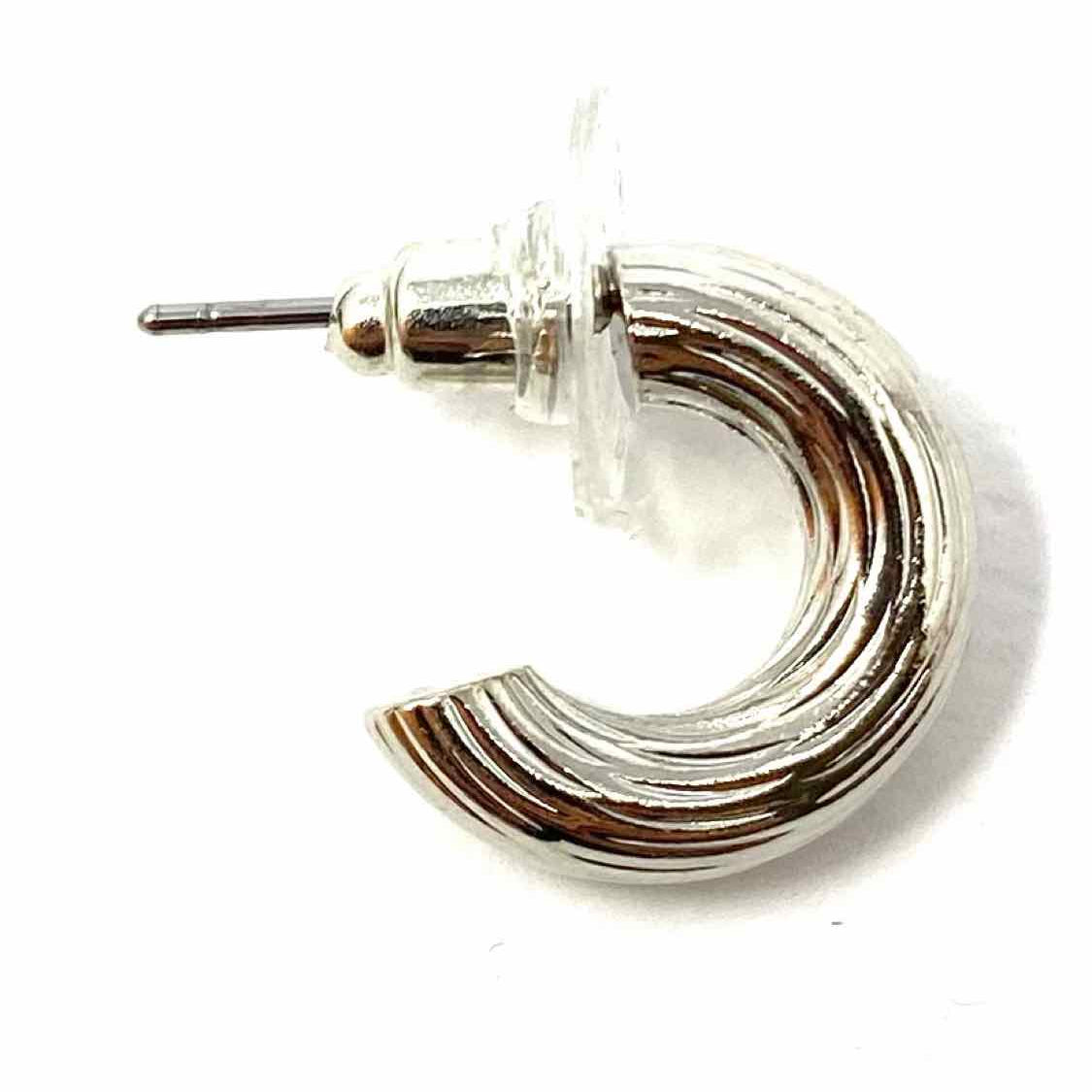 Metal Silver Hoop .5" Earrings