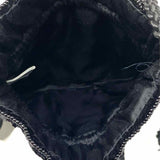 La Regale Black Drawstring Beaded Crossbody