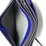 Celine 2013 Small Trio Royal Blue Pouch Leather Crossbody