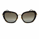 TOM FORD Metal Tortoise Cat Eye Polarized Made in Italy Sunglasses