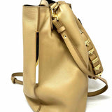Stuart Weitzman Beige Hobo Leather Shoulder Bag