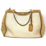 Coach Madison Pinnacle Caroline Beige Pebbled Leather Satchel