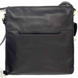 HOBO INTERNATIONAL Mystic Black Zip Studded Leather Messenger Bag