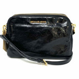 Michael Kors Black Camera Bag Crinkle Leather Crossbody