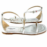 Michael Kors Collection Polly Runaway Women's Silver Sz 35.5/5 Metallic Sandals