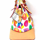 Dooney & Bourke Coated Canvas Multi-Color Top Handle Logo Satchel