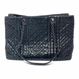 Bottega Veneta Black Square Intrecciato Quilted Leather Tote