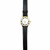 Kate Spade Leather Black White Round Watch
