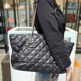 Chanel 2012 Ultimate Stitch Shopping Black Quilted Lambskin Leather Tote