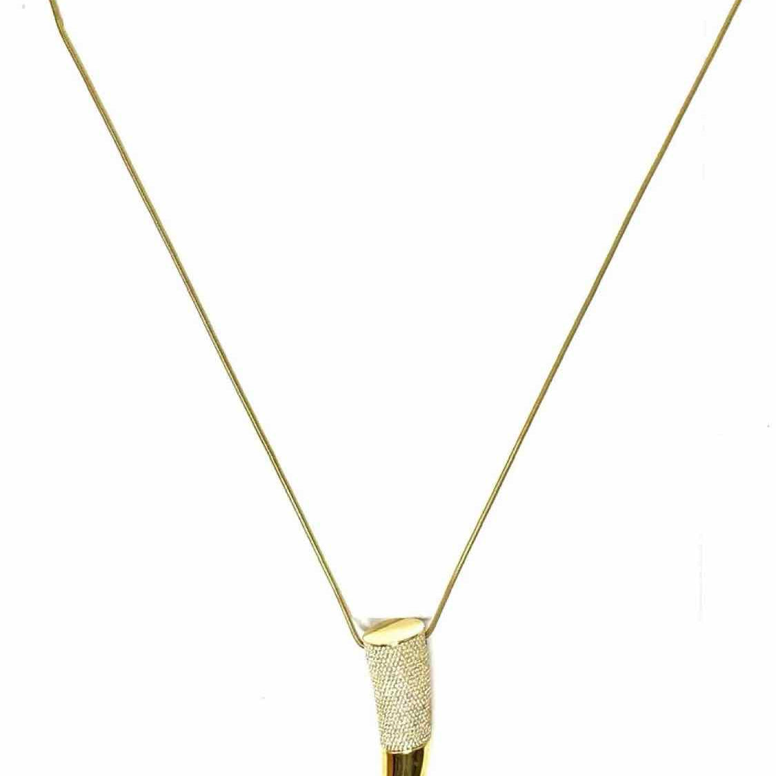 Michael Kors Gold Tone Statement PAVE Crystal Necklace