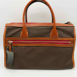 Dooney & Bourke Nylon Brown Top Handle Satchel