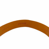 Lauren by RL Cream Croc Embossed Leather Belt