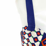 Marc by Marc Jacobs Women's Navy White Size 6 Sleeveless Silk Geometric Dress