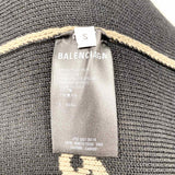 BALENCIAGA Women's Brown Size S Button Down Knit Monogram Cardigan