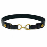 Coach Black Woven Pebbled Leather Belt