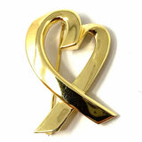 Tiffany & Co. Paloma Picasso Heart Motif 18K 750 Gold Brooch