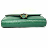 Gucci Dionysus Wallet On Chain Green Embellished Leather Made in Italy Crossbody