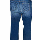 Mother Women's Dark Blue Size 31/12 Bootcut Raw Hem Jeans