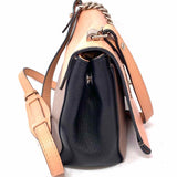 LOUIS VUITTON 2016 LockMe II BB Leather Beige Taupe Flap Turnlock Crossbody