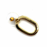 Statement Gold Tone Knocker Crystal Earrings