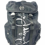PHILIPP PLEIN Paris Roads Nylon Black Drawstring BackPack