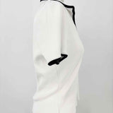 VERONICA BEARD Kearney Women's White Size M Contrast Polos