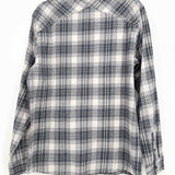 Roark Men's Gray Blue Size M Button Down Flannel Plaid Long Sleeve Shirt