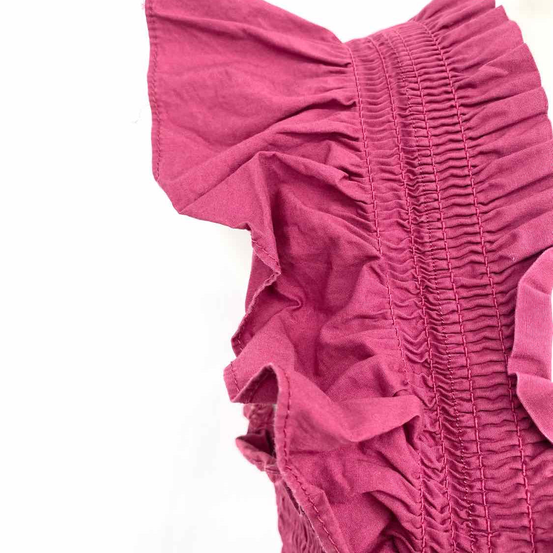 Hill House Ellie Nap Women's Burgundy Size XS Sleeveless Midi Dress
