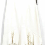 Milly Women's White A-Liine Crochet Edge Size 6 Skirt