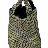 Naghedi St. Barths Small Neoprene Gold Woven Glitter Satchel w/ Pouch